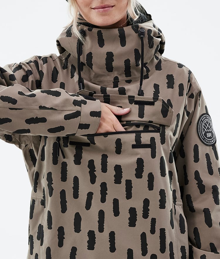 Dope Blizzard W 22 Bunda na Snowboard Dámské Stripes Walnut, Obrázek 9 z 9