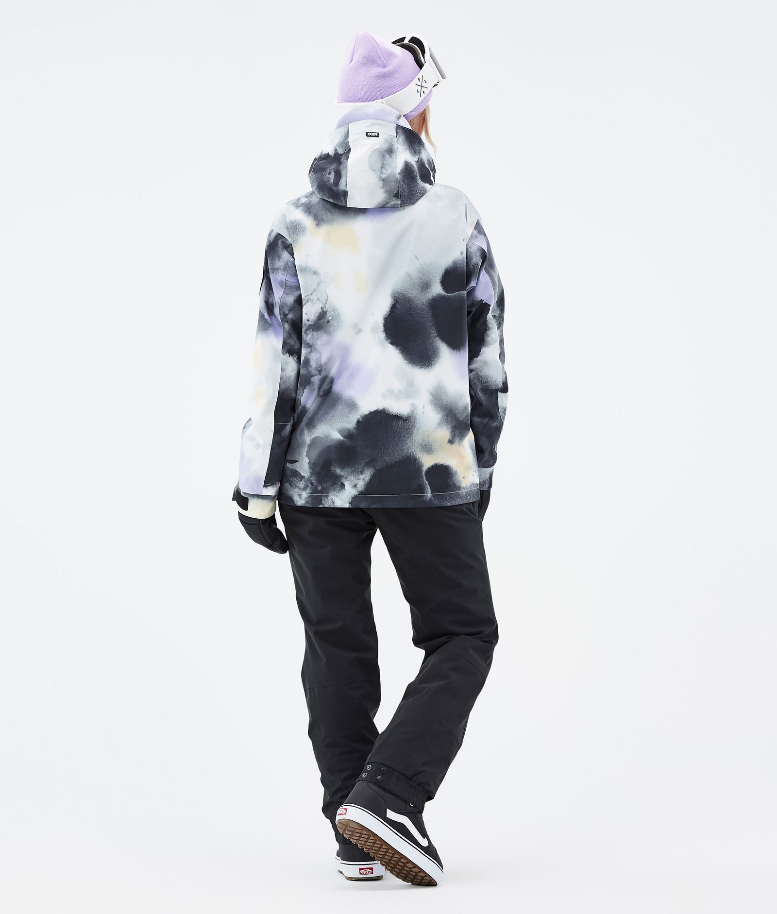 Dope Blizzard W 2022 Snowboardjakke Dame Tiedye Black Purple Renewed, Billede 5 af 9