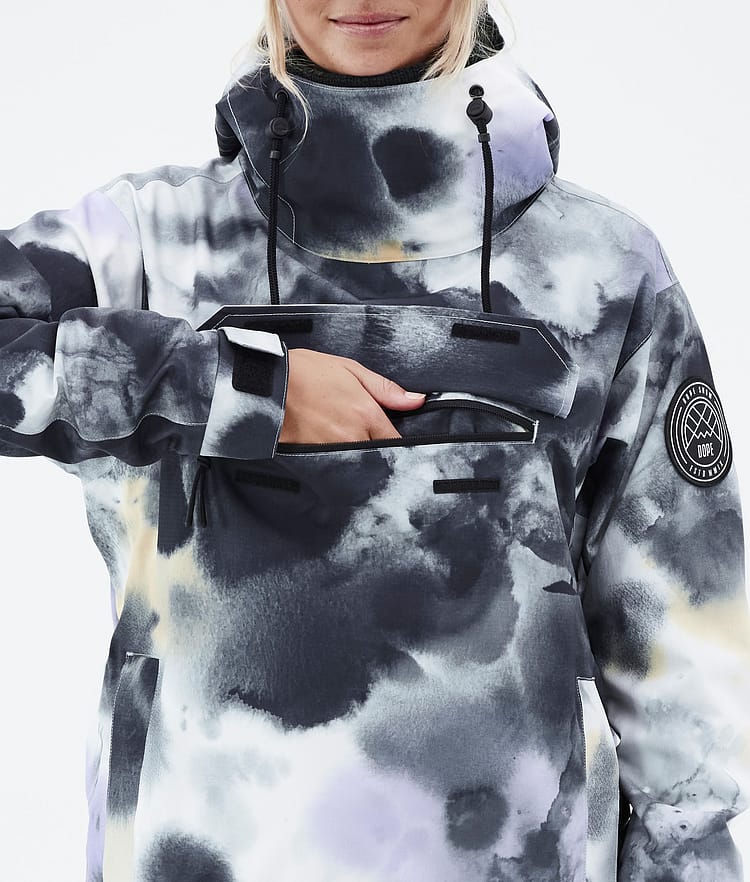 Dope Blizzard W 22 Lyžařská Bunda Dámské Tiedye Black Purple, Obrázek 9 z 9