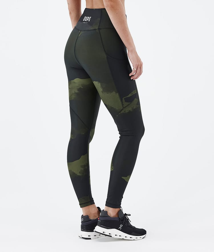 Dope Lofty Tech Leggings Dames Green Camo, Afbeelding 2 van 8
