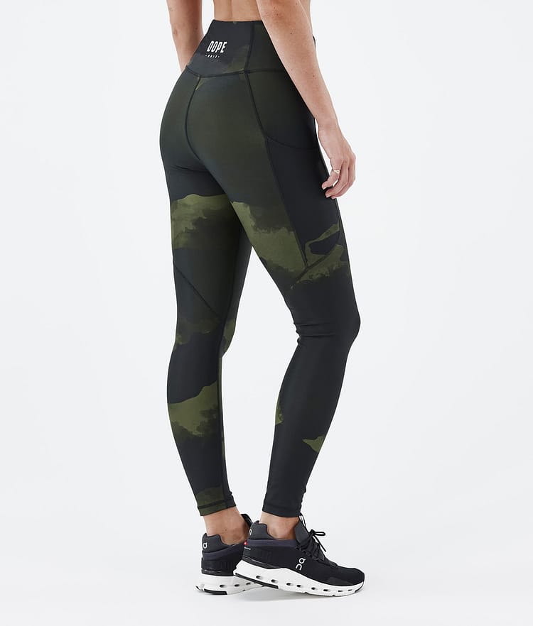 Dope Lofty Tech Legginsy Kobiety Green Camo, Zdjęcie 2 z 8