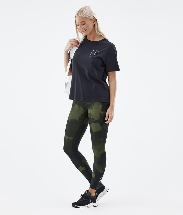 Dope Lofty Tech Leggings Dames Green Camo