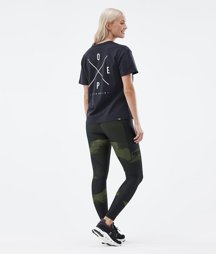 Dope Lofty Tech Leggings Dames Green Camo