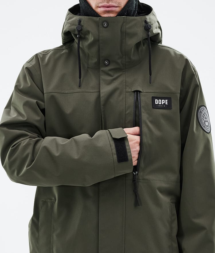 Dope Blizzard Full Zip 24 Snowboard jas Heren Olive Green, Afbeelding 8 van 9