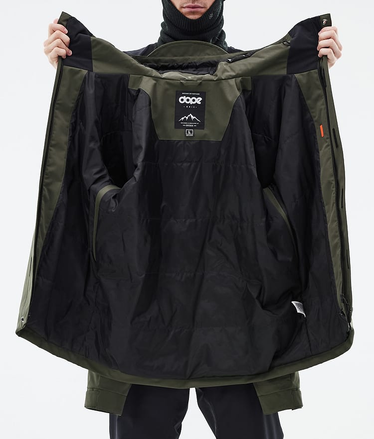 Dope Blizzard Full Zip 24 Snowboard jas Heren Olive Green, Afbeelding 9 van 9