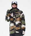 Dope Blizzard Full Zip Snowboard Jacket Men Shards Gold Green