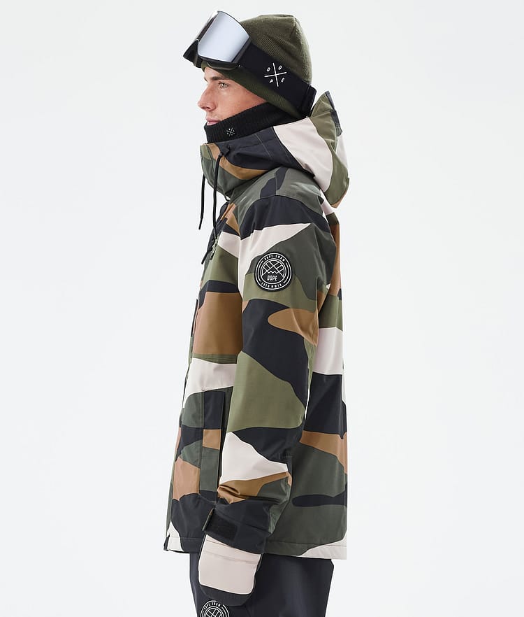 Dope Blizzard Full Zip Snowboard Jacket Men Shards Gold Green, Image 5 of 9