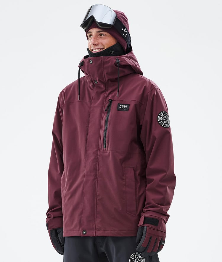 Dope Blizzard Full Zip Snowboard Jacket Men Burgundy, Image 1 of 9