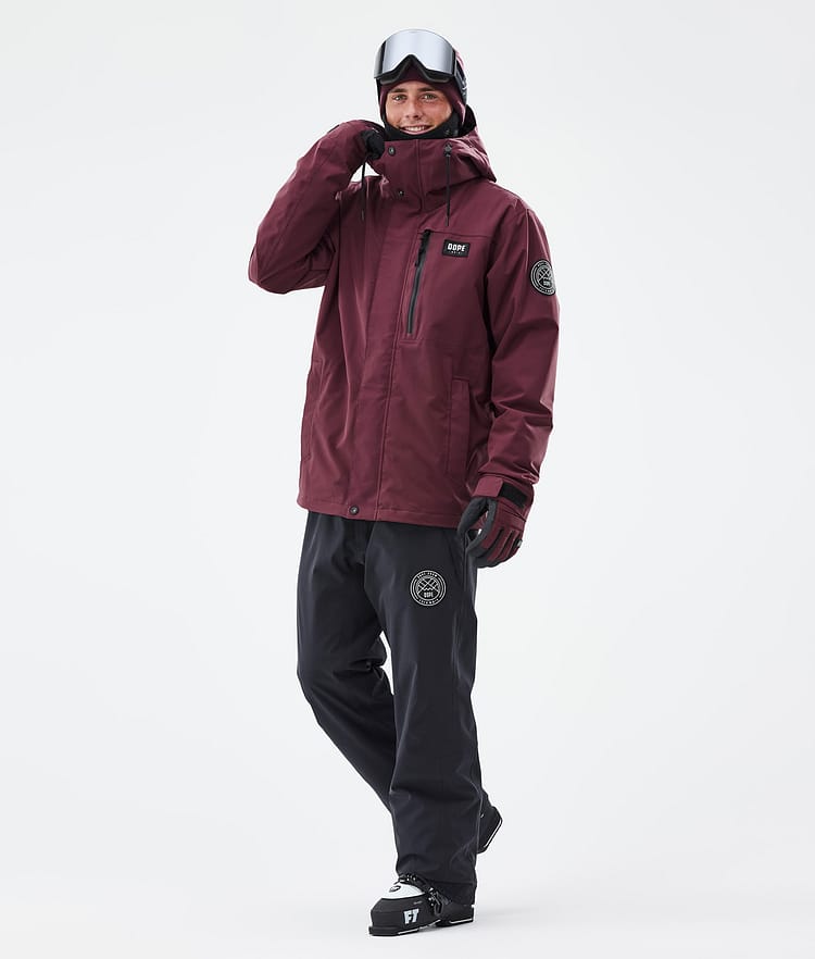 Dope Blizzard Full Zip Ski Jacket Men Burgundy