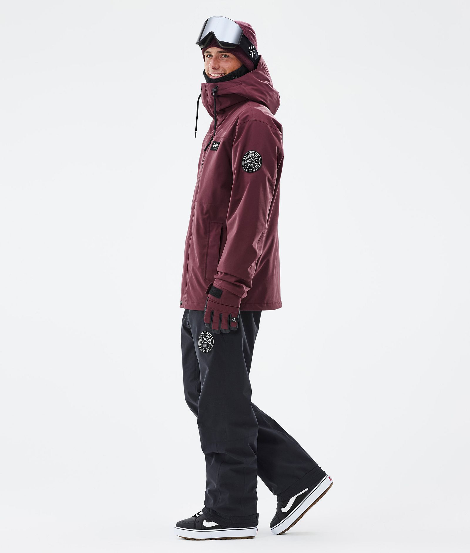 Dope Blizzard Full Zip Snowboard Jacket Men Burgundy, Image 3 of 9