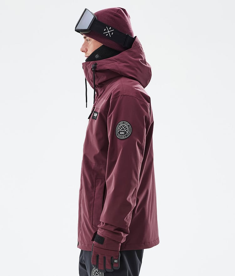 Dope Blizzard Full Zip Snowboard Jacket Men Burgundy, Image 5 of 9