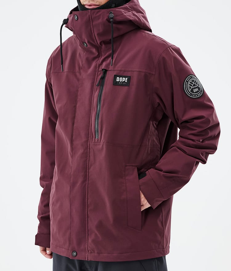 Dope Blizzard Full Zip Ski Jacket Men Burgundy