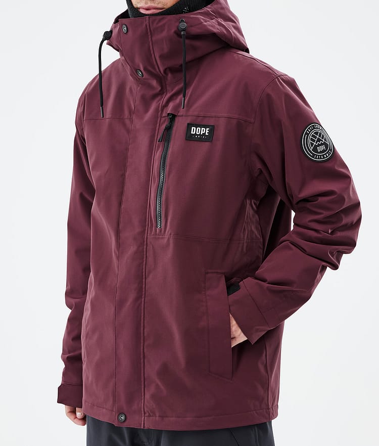 Dope Blizzard Full Zip Snowboard Jacket Men Burgundy, Image 7 of 9