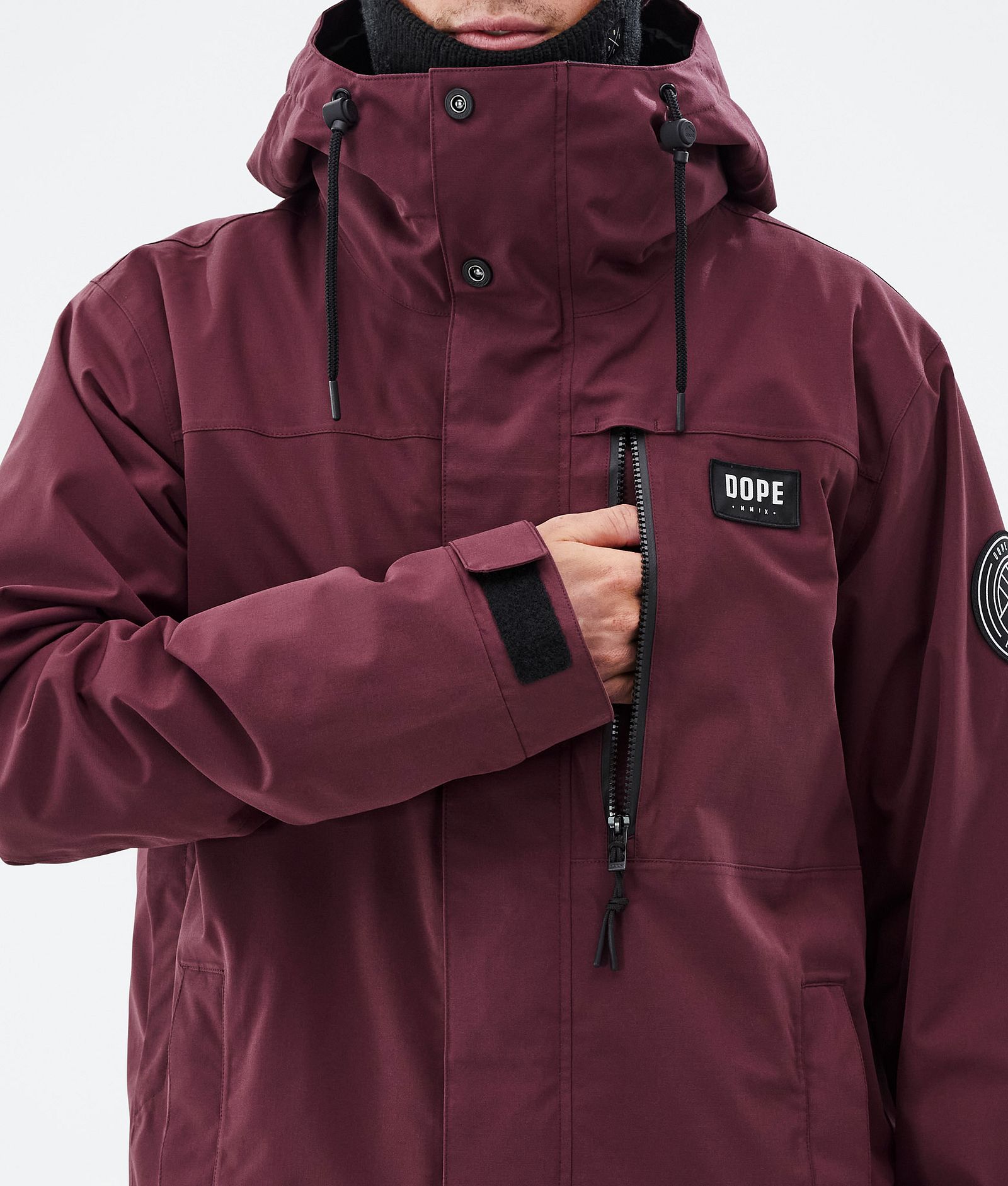 Dope Blizzard Full Zip Veste Snowboard Homme Burgundy, Image 8 sur 9