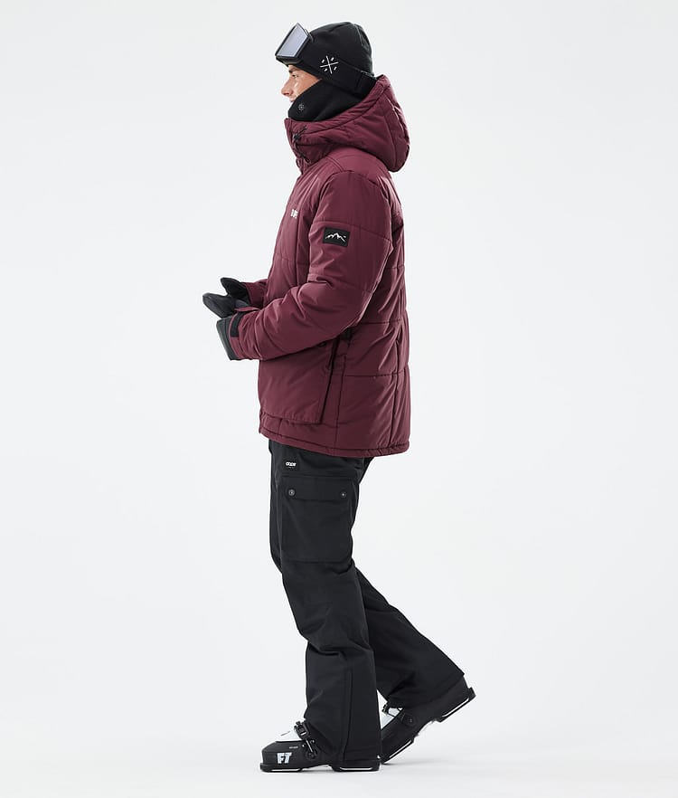 Dope Puffer Full Zip Chaqueta Esquí Hombre Burgundy - Color Burdeos