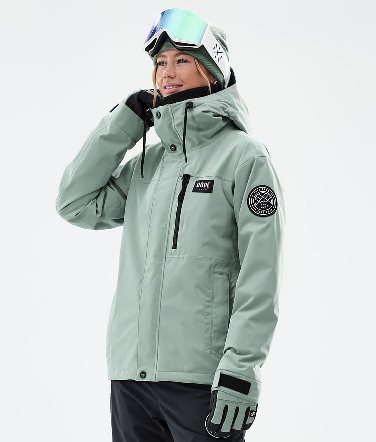 Dope Blizzard W Full Zip Women's Ski Jacket Faded Green