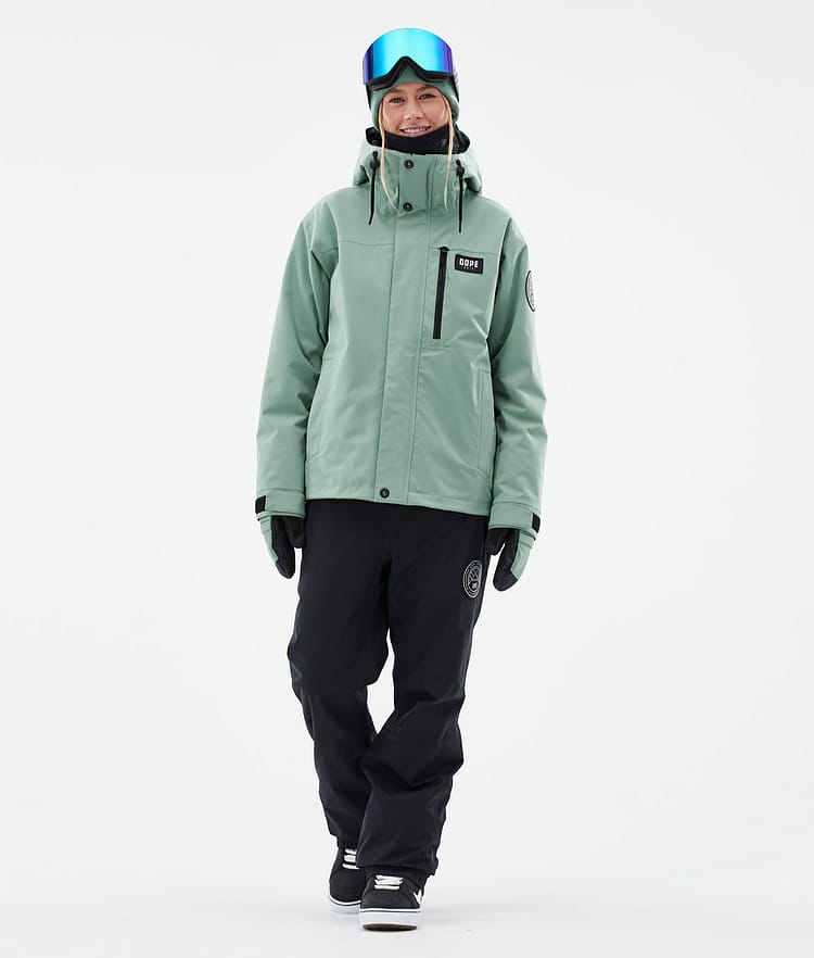Dope Blizzard W Full Zip 24 Snowboard jas Dames Faded Green, Afbeelding 3 van 10