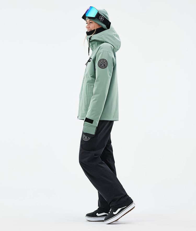 Dope Blizzard W Full Zip 24 Snowboard jas Dames Faded Green, Afbeelding 4 van 10