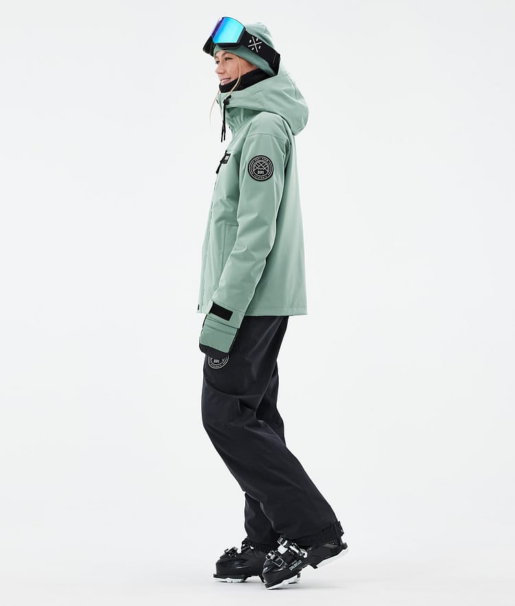 Dope Blizzard W Full Zip 24 Ski jas Dames Faded Green, Afbeelding 4 van 10