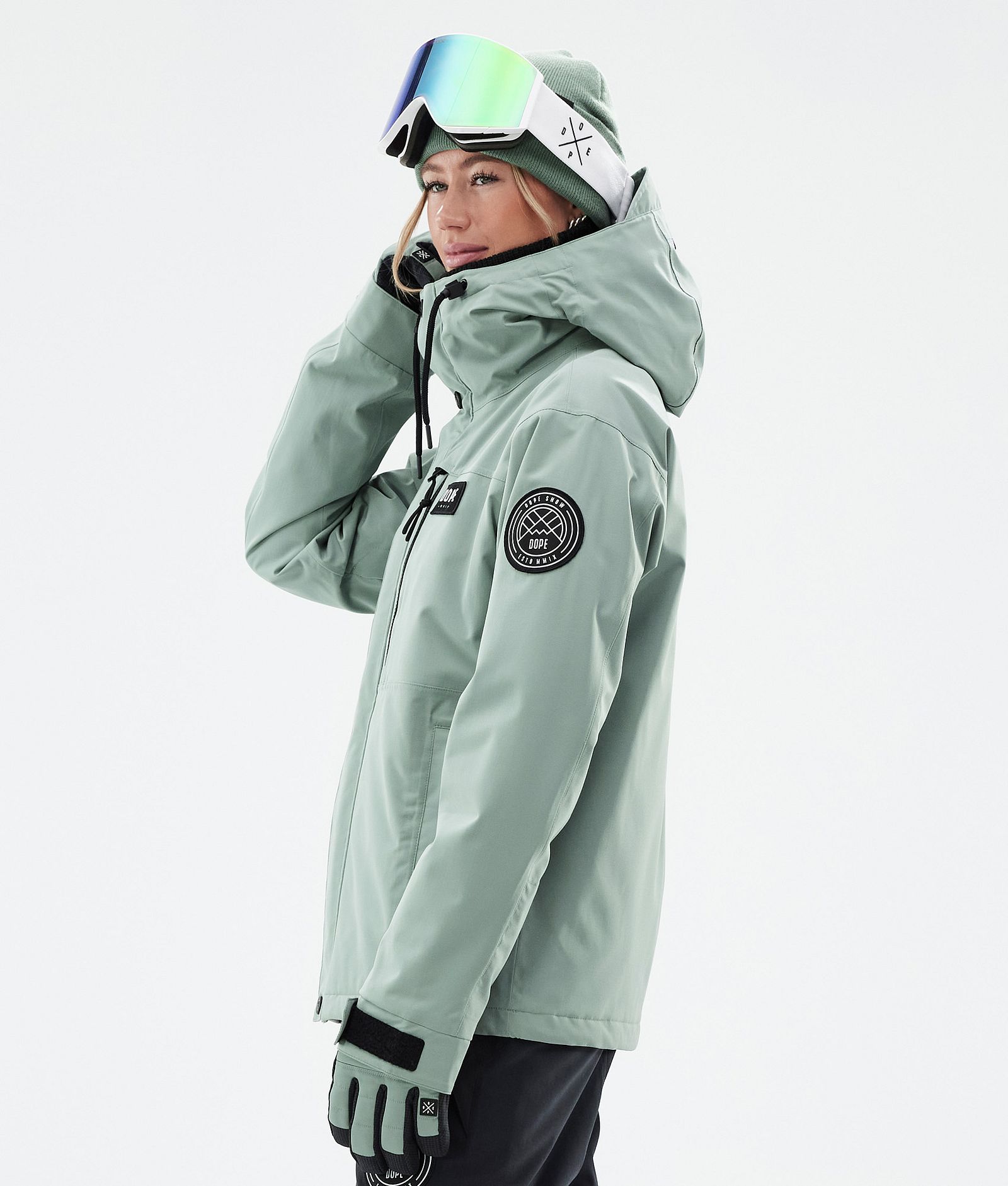 Dope Blizzard W Full Zip Ski Jacket Women Faded Green, Image 5 of 9