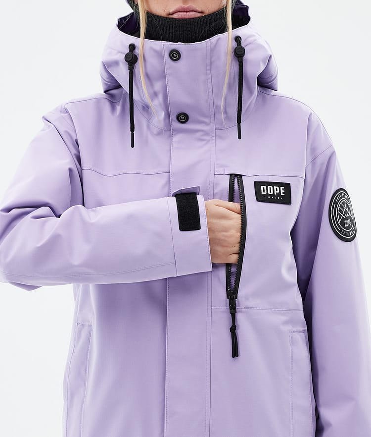 Dope Blizzard W Full Zip 24 Snowboard jas Dames Faded Violet, Afbeelding 9 van 10