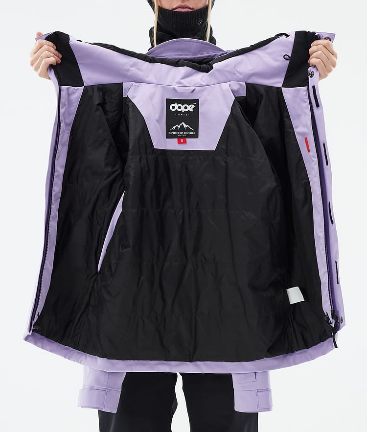 Dope Blizzard W Full Zip 24 Snowboard jas Dames Faded Violet, Afbeelding 10 van 10