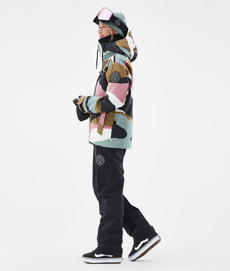 Dope Blizzard W Full Zip Snowboard jas Dames Shards Gold Muted Pink, Afbeelding 3 van 9