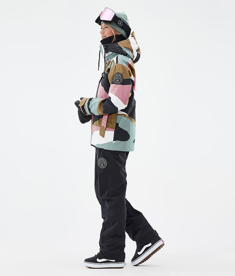 Dope Blizzard W Full Zip Giacca Snowboard Donna Shards Gold Muted Pink Renewed, Immagine 4 di 9
