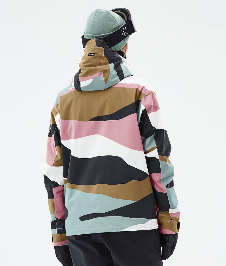 Dope Blizzard W Full Zip Ski jas Dames Shards Gold Muted Pink, Afbeelding 6 van 9