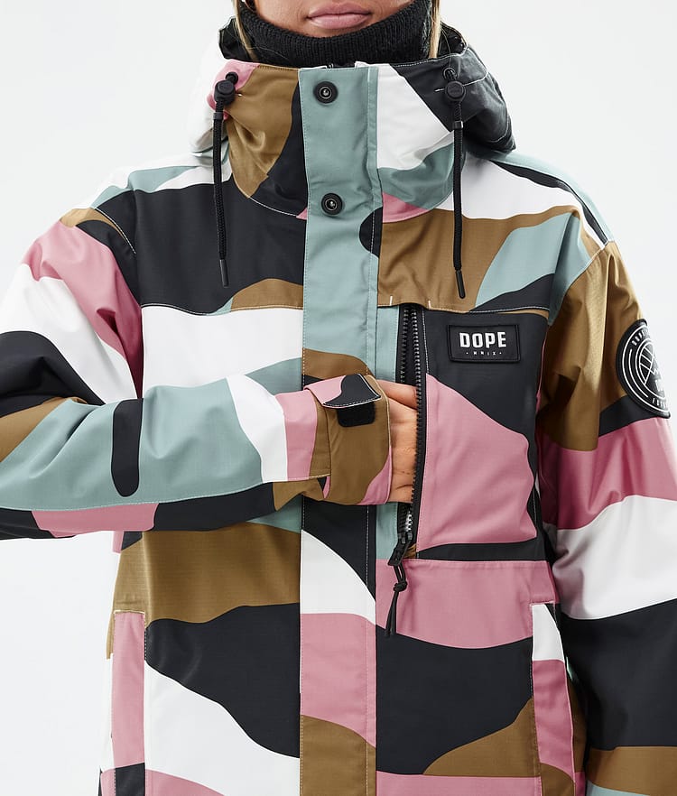 Dope Blizzard W Full Zip Ski Jacket Women Shards Gold Muted Pink