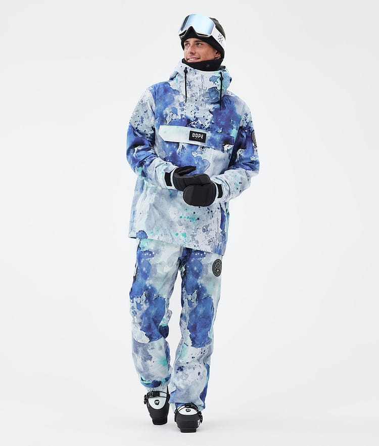 Dope Blizzard Track Pantalon de Snowboard Homme Greenish/Light  Grey/Black/Blue Steel - Vert