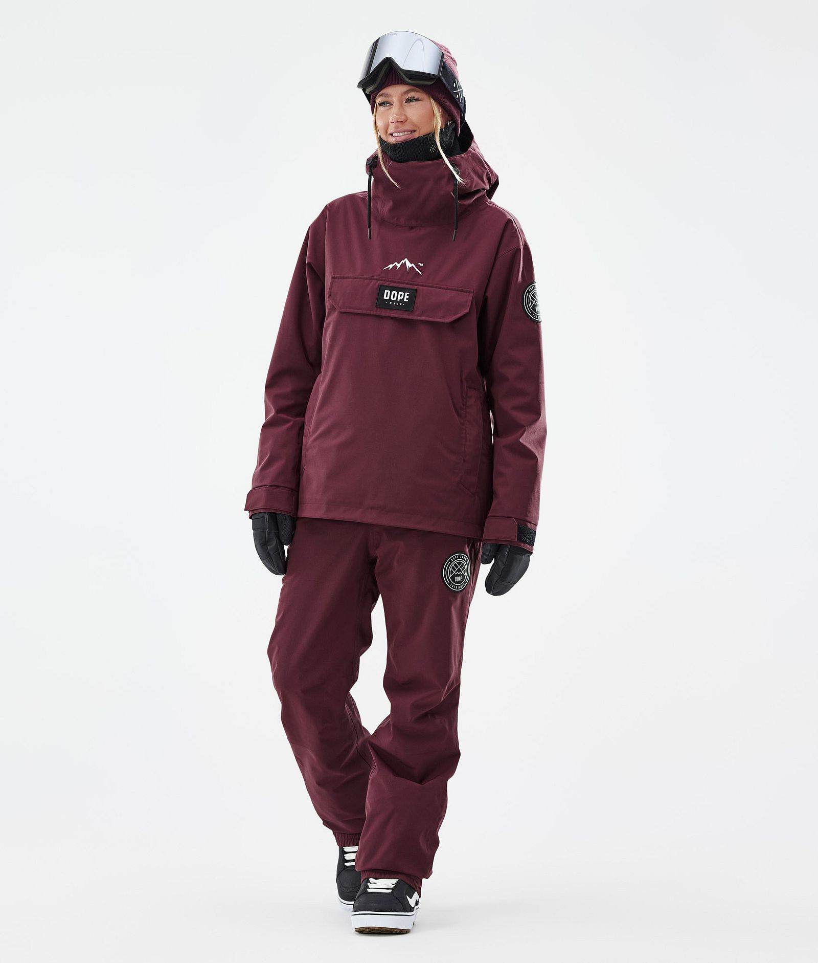 Dope Blizzard W Pantalon de Snowboard Femme Burgundy, Image 2 sur 5