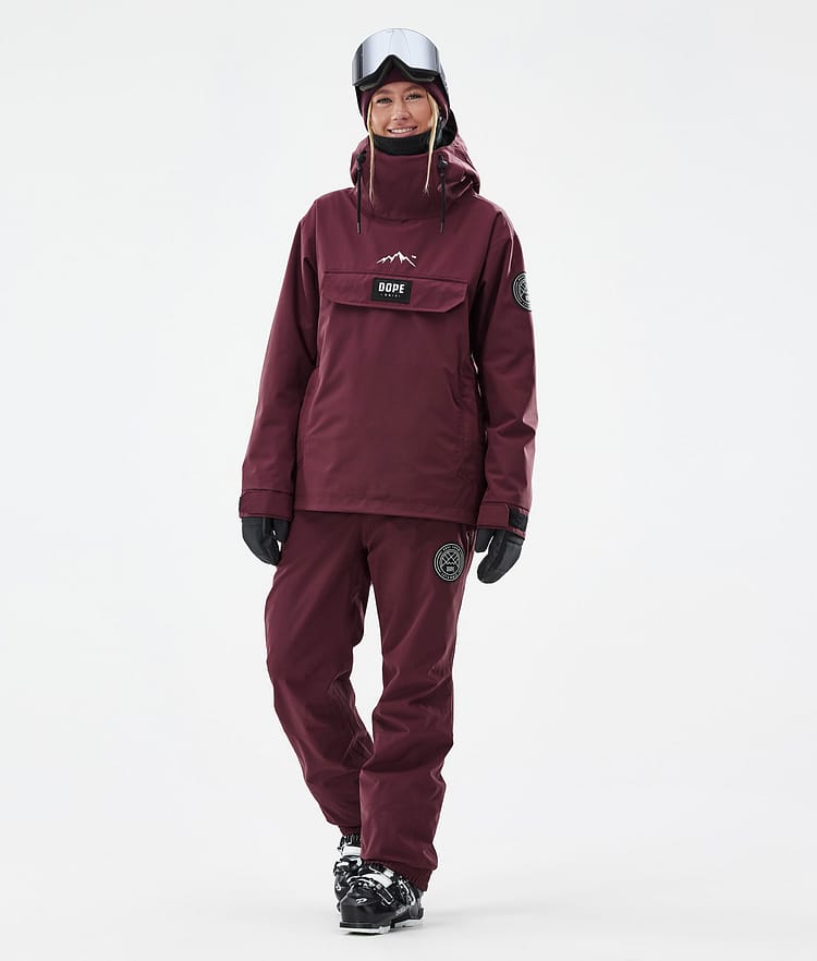 Dope Blizzard W Pantalon de Ski Femme Burgundy, Image 2 sur 5