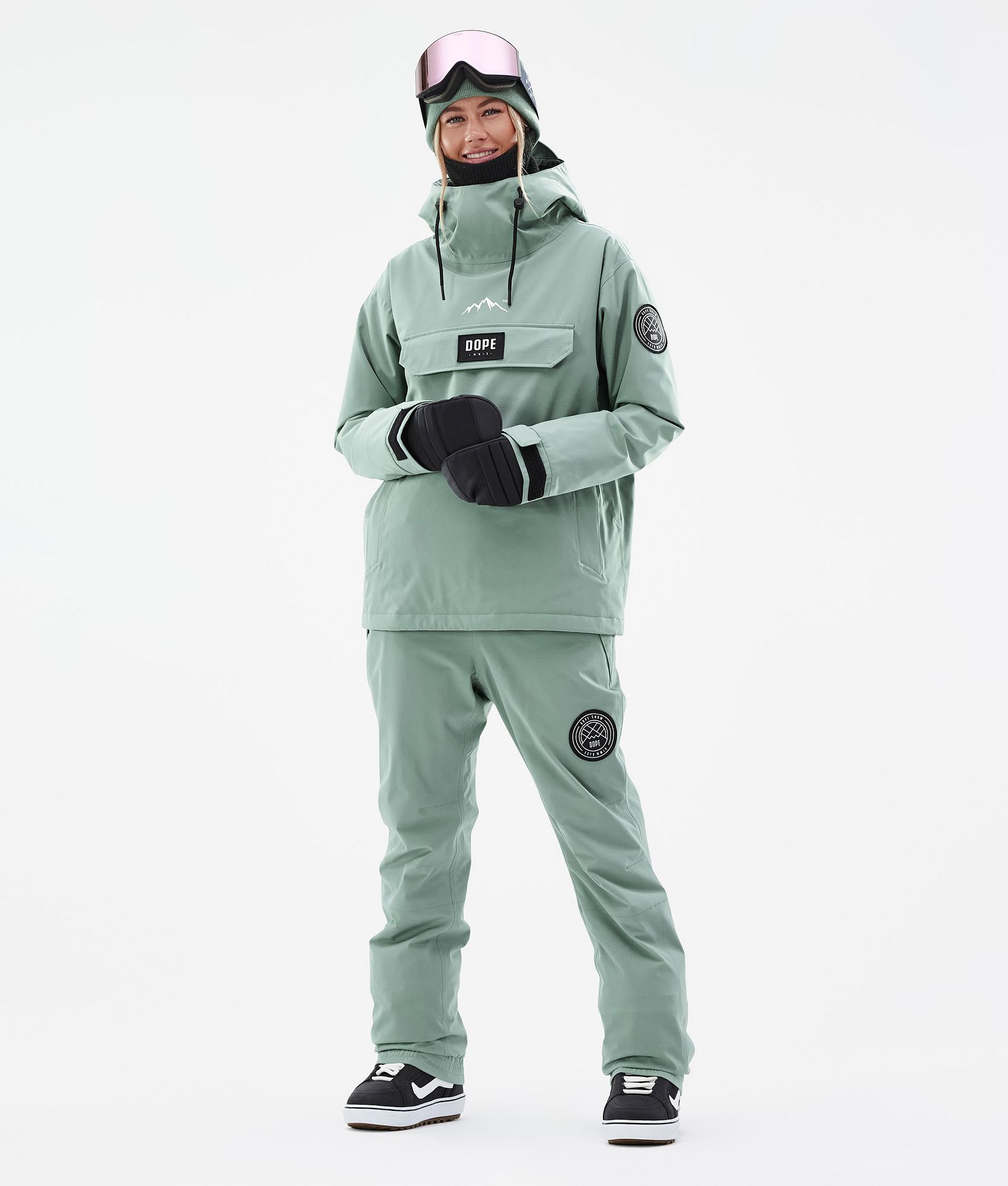 Dope Blizzard W Pantalon de Snowboard Femme Faded Green, Image 2 sur 5