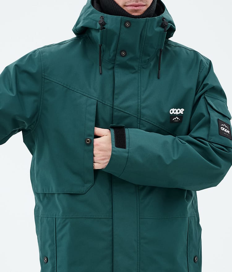 Dope Adept Snowboard Jacket Men Bottle Green, Image 9 of 10