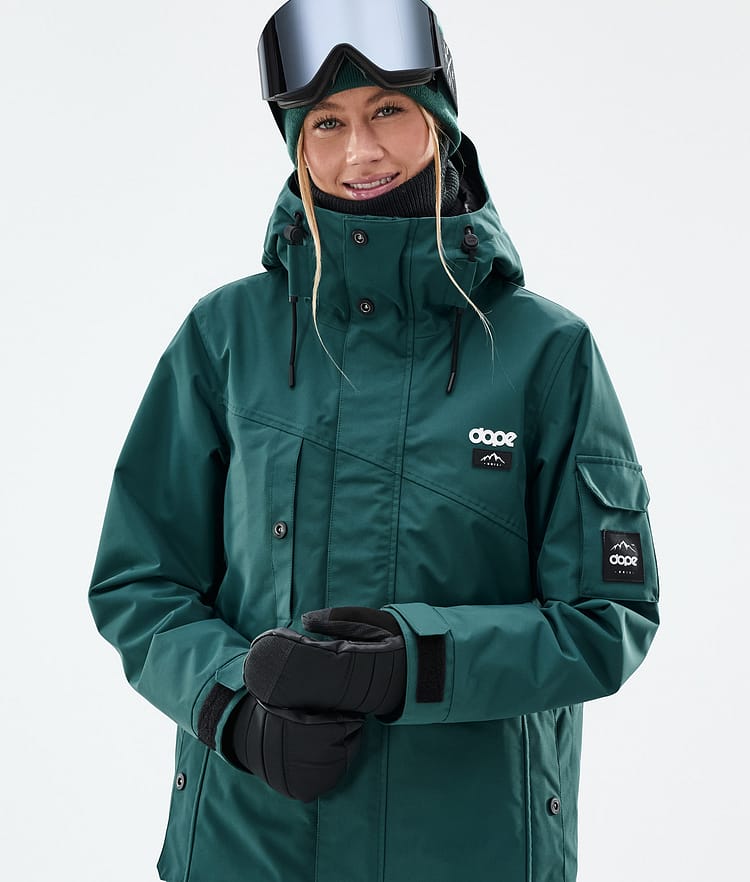 Dope Adept W Snowboard Jacket Women Bottle Green Renewed, Image 2 of 10