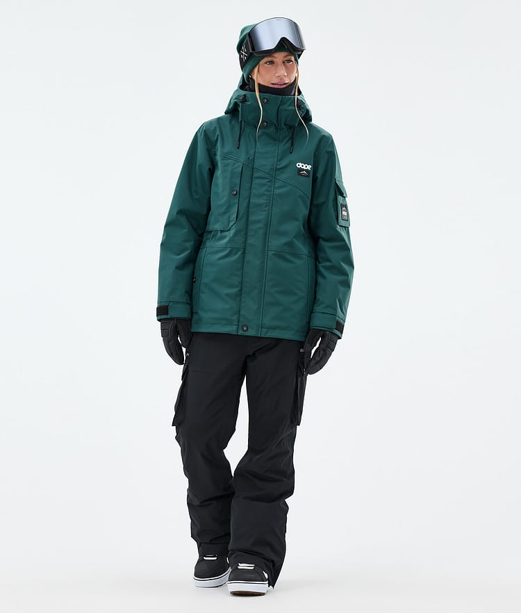 Dope Adept W Snowboard Jacket Women Bottle Green Renewed, Image 3 of 10