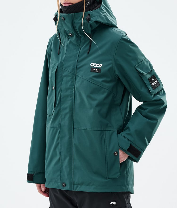 Dope Adept W Snowboard Jacket Women Bottle Green Renewed, Image 9 of 10