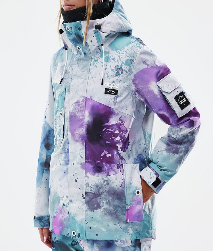 Dope Adept W Snowboard Jacket Women Spray Green Grape, Image 8 of 9