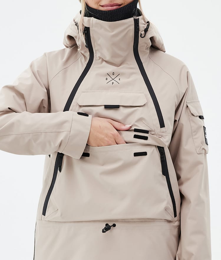 Dope Akin W Snowboard jas Dames Sand, Afbeelding 8 van 8