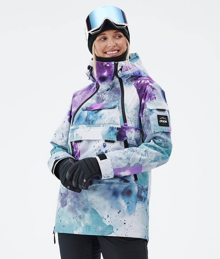 Dope Akin W Veste de Ski Femme Spray Green Grape Bleu