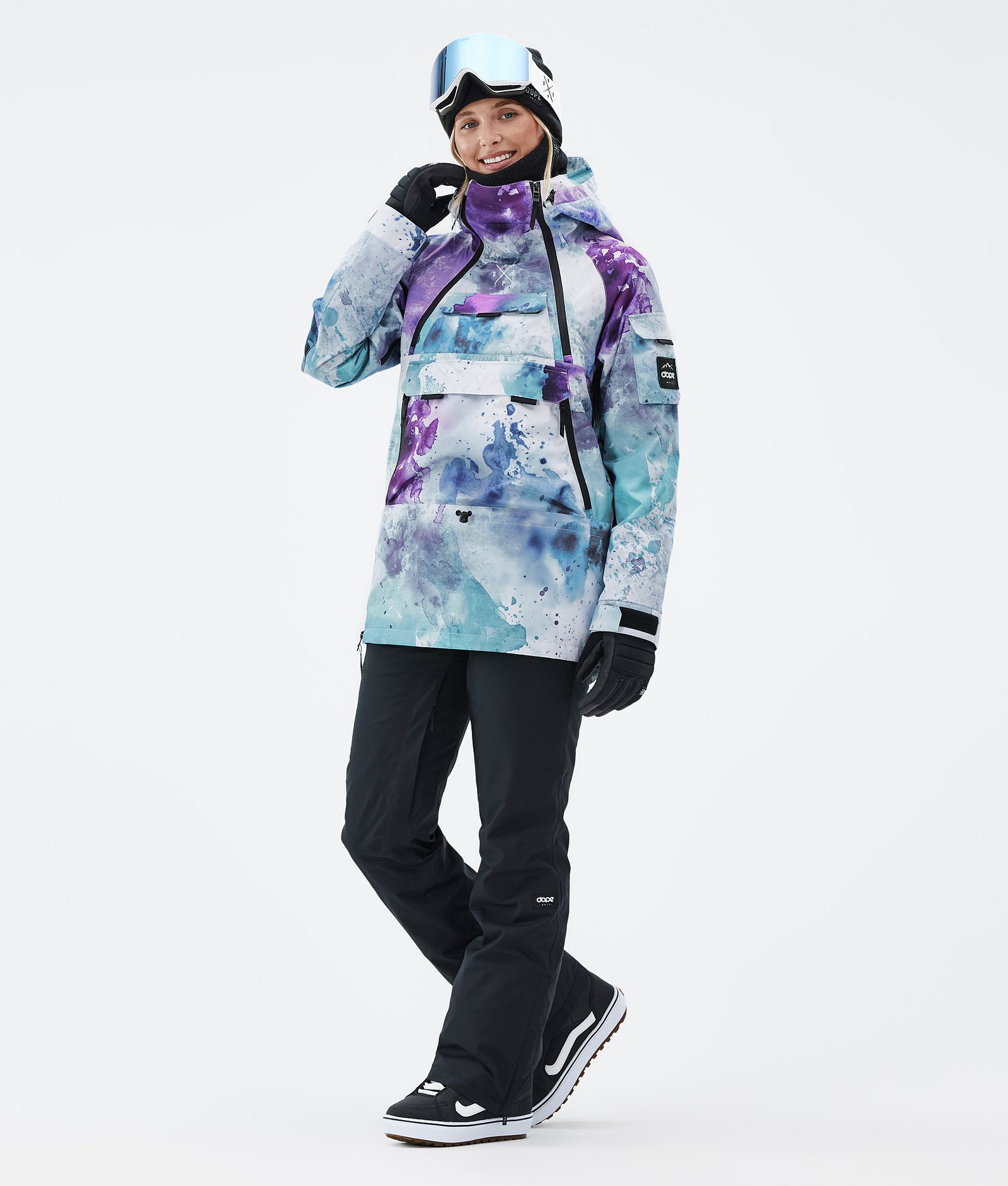 Dope Akin W Giacca Snowboard Donna Spray Green Grape, Immagine 2 di 8