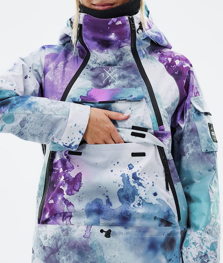 Dope Akin W Snowboard Jacket Women Spray Green Grape