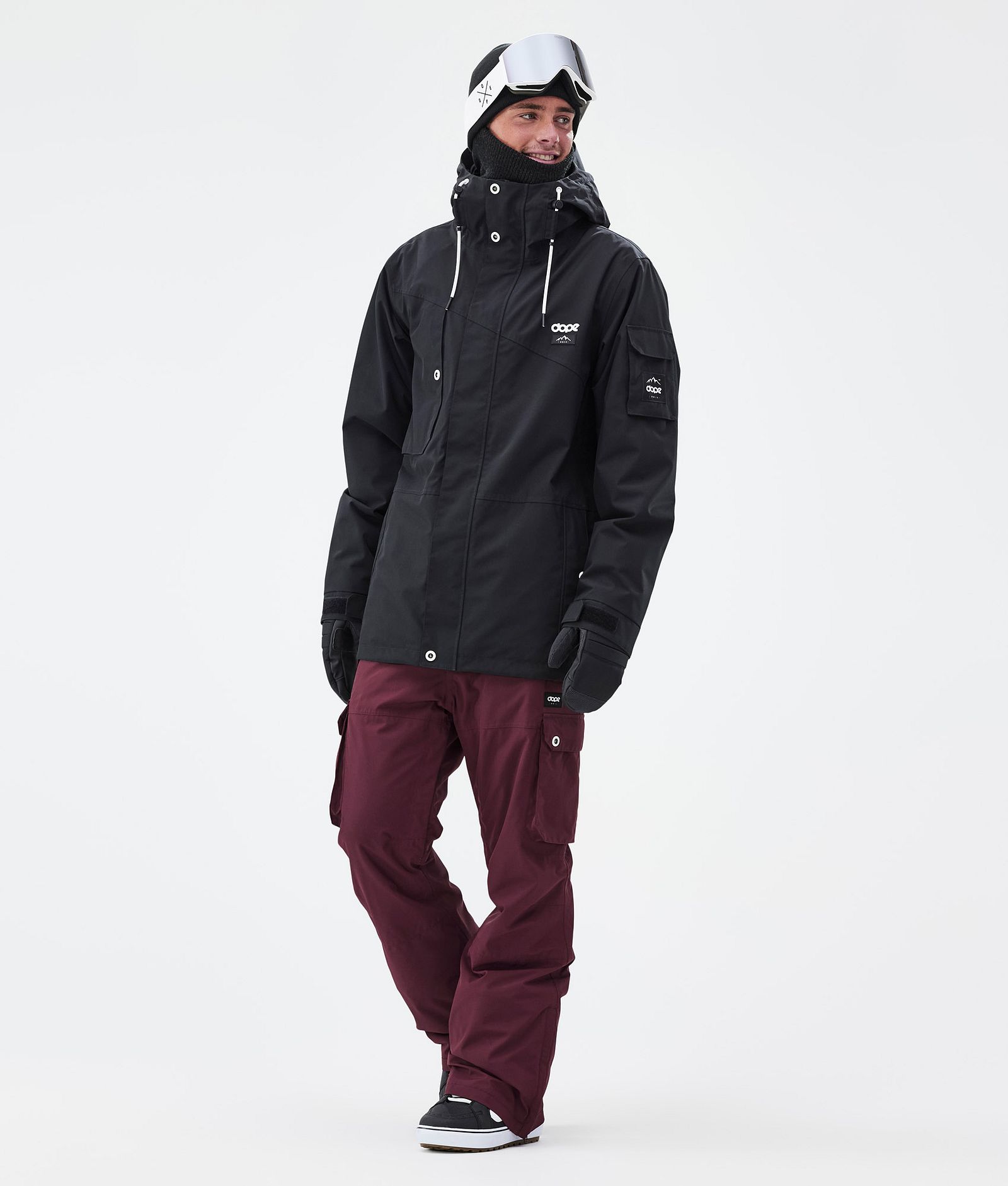 Dope Iconic Spodnie Snowboardowe Mężczyźni Burgundy