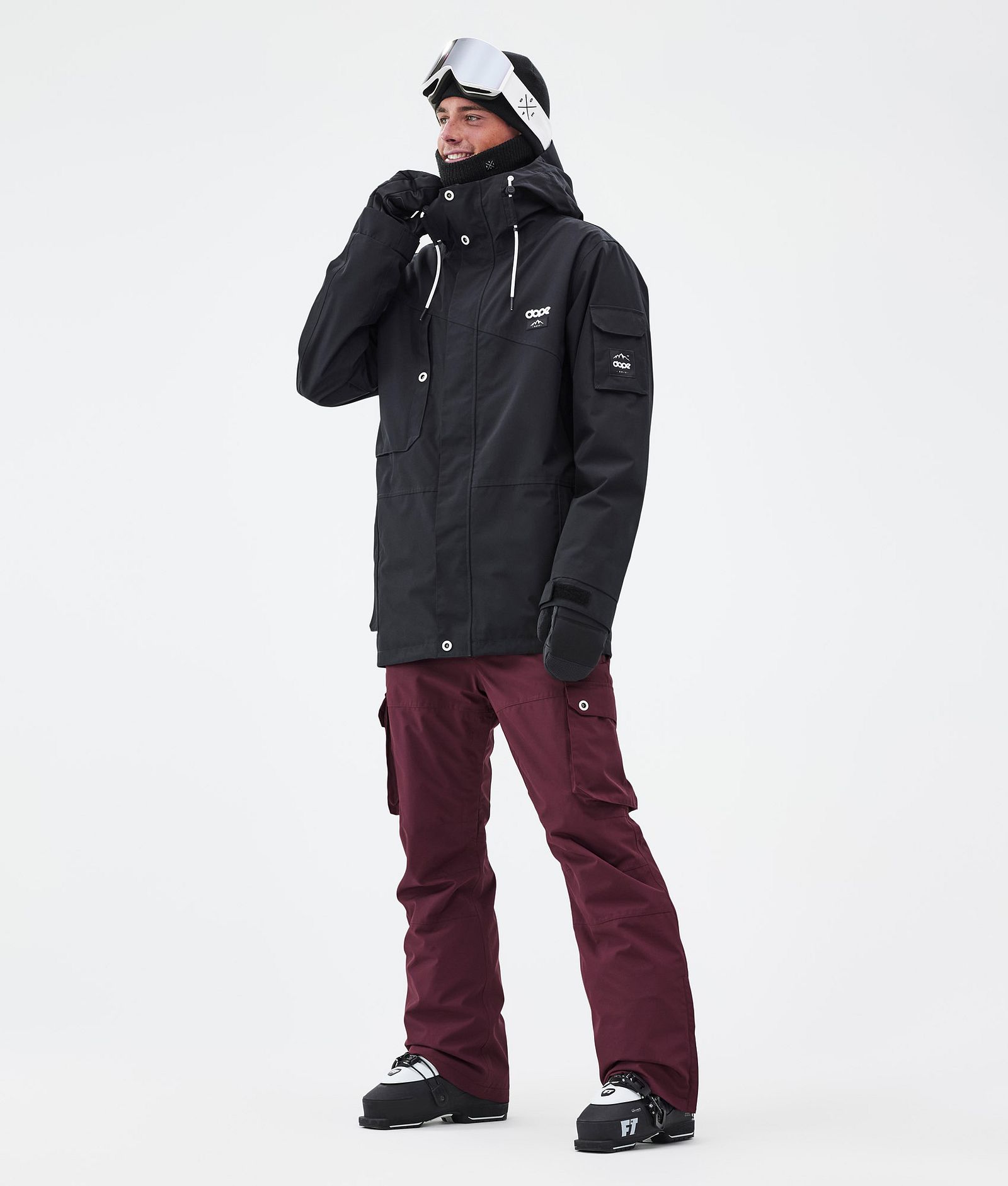 Dope Iconic Pantalon de Ski Homme Burgundy