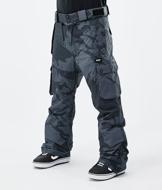 Dope Iconic Snowboard Pants Men Metal Blue Camo