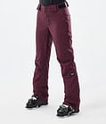 Dope Con W Pantalon de Ski Femme Burgundy, Image 1 sur 6