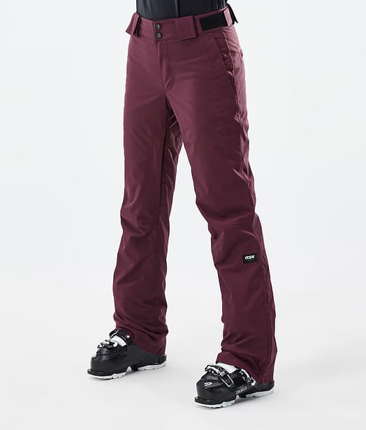 Dope Con W Pantaloni Sci Donna Burgundy