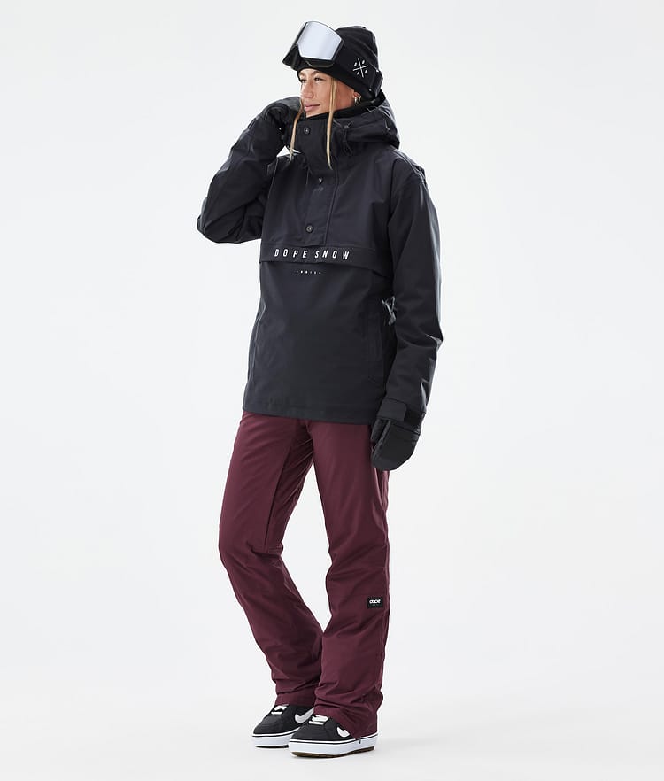 Dope Con W Pantalon de Snowboard Femme Burgundy, Image 2 sur 6