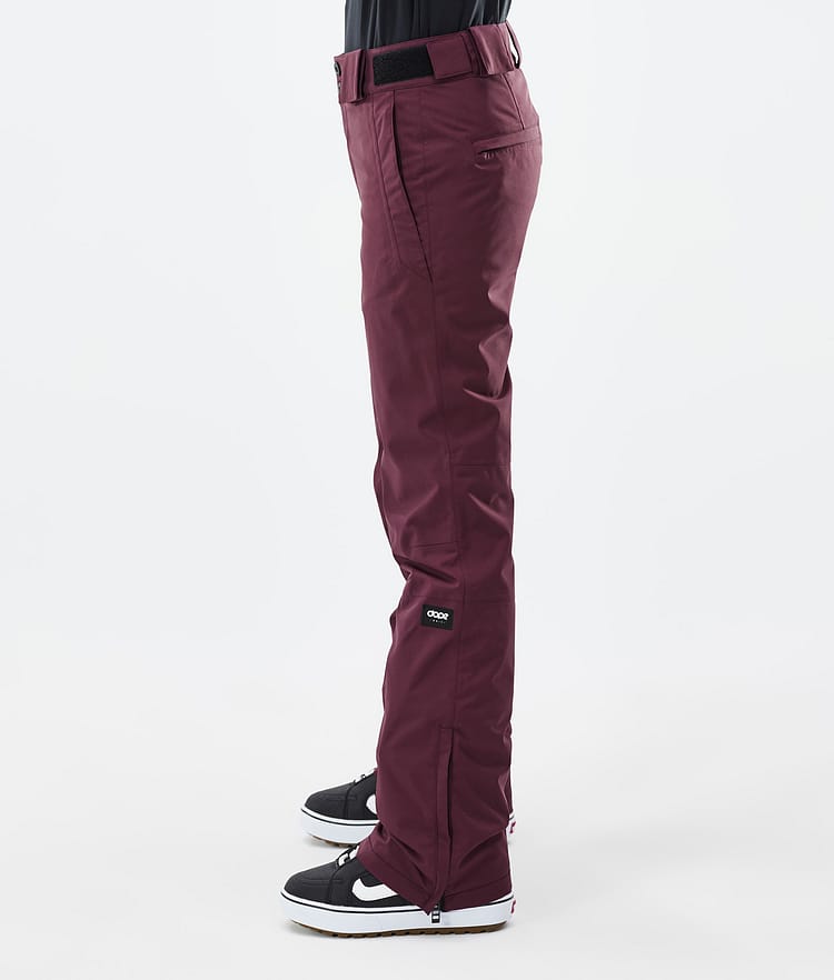 Dope Con W Pantalon de Snowboard Femme Burgundy, Image 3 sur 6